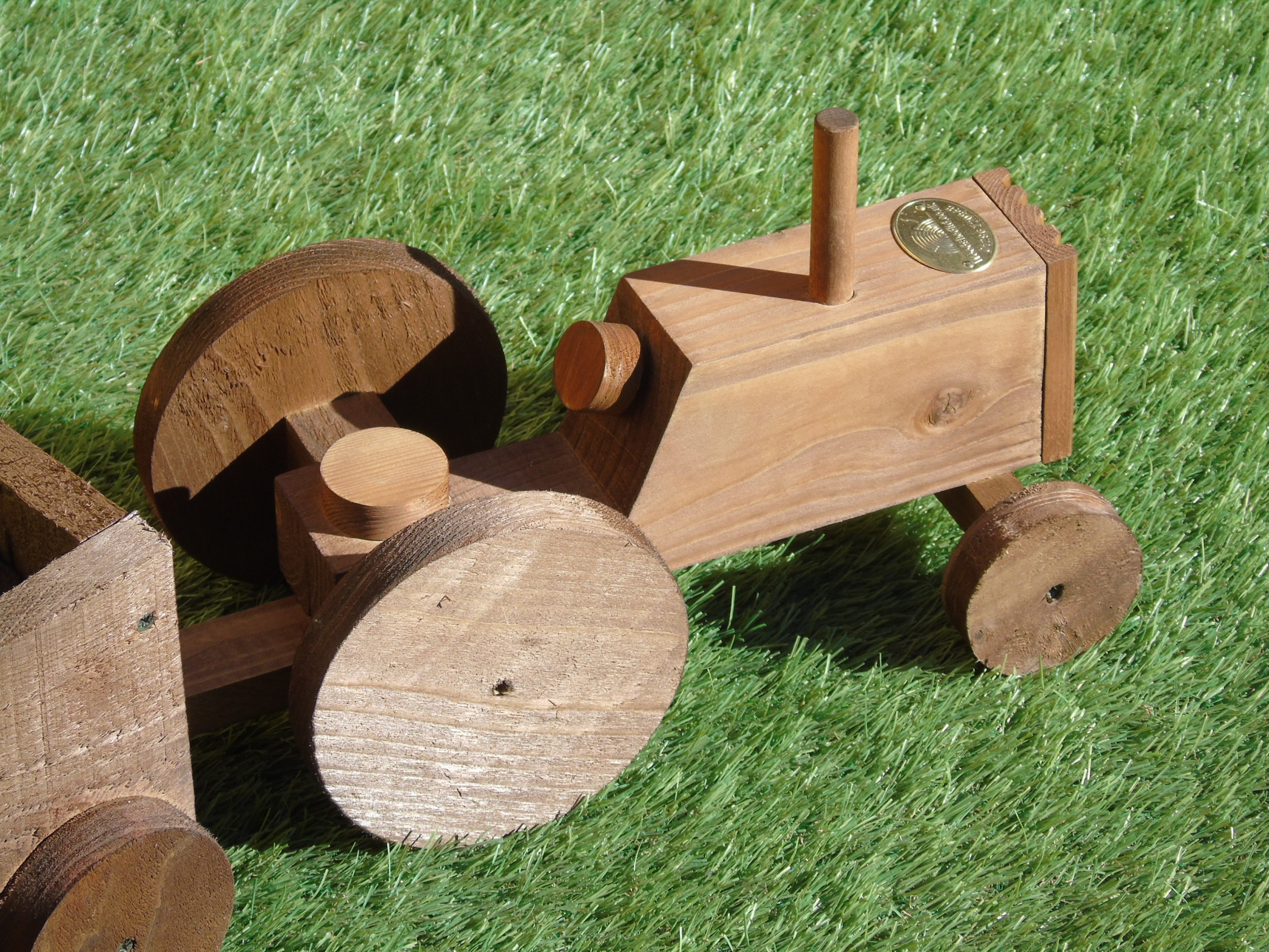 Tractor + Trailer Wooden Garden Planter Display - Milton 