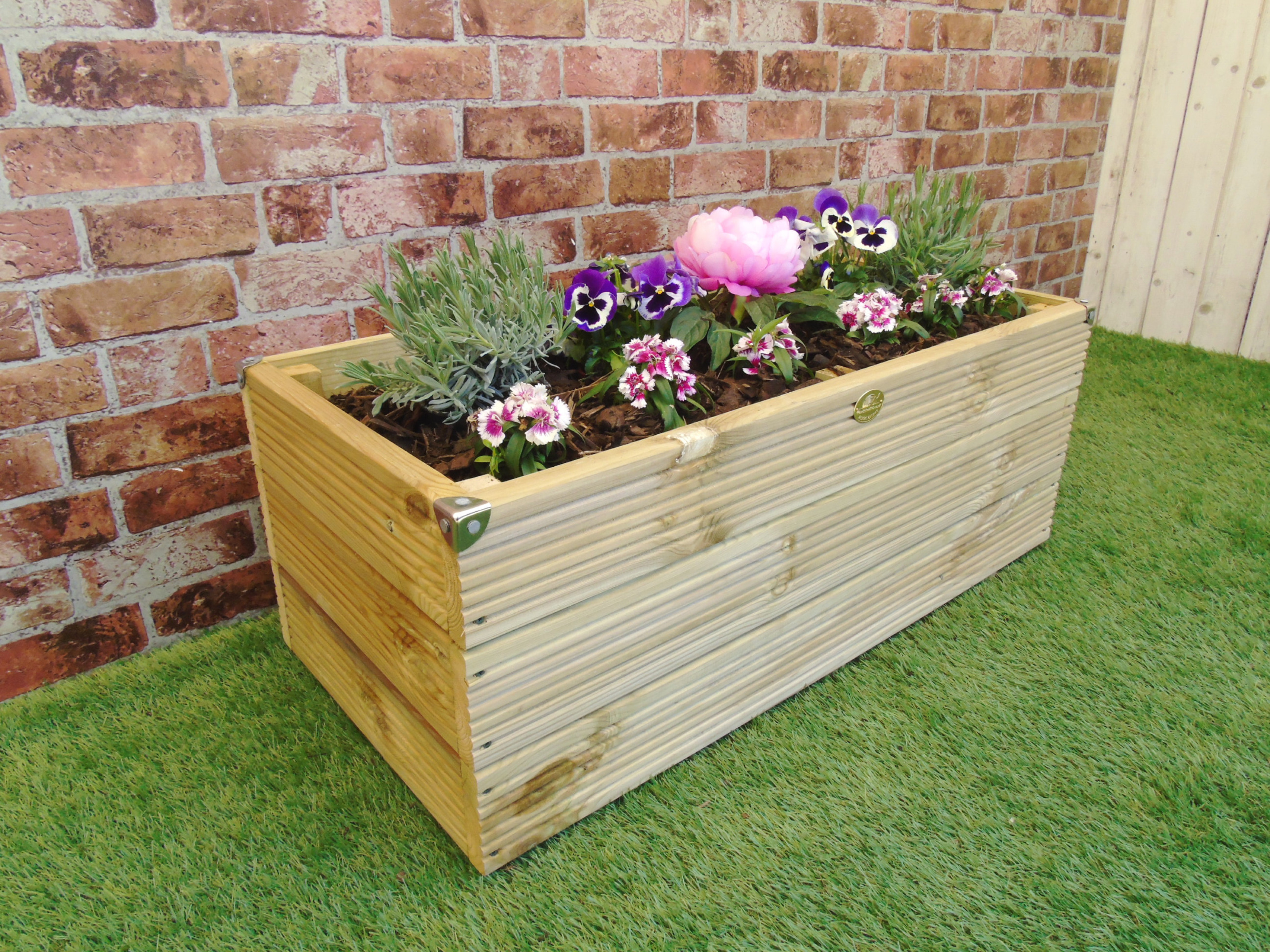 triple layer xl garden decking trough planter pot 60 80