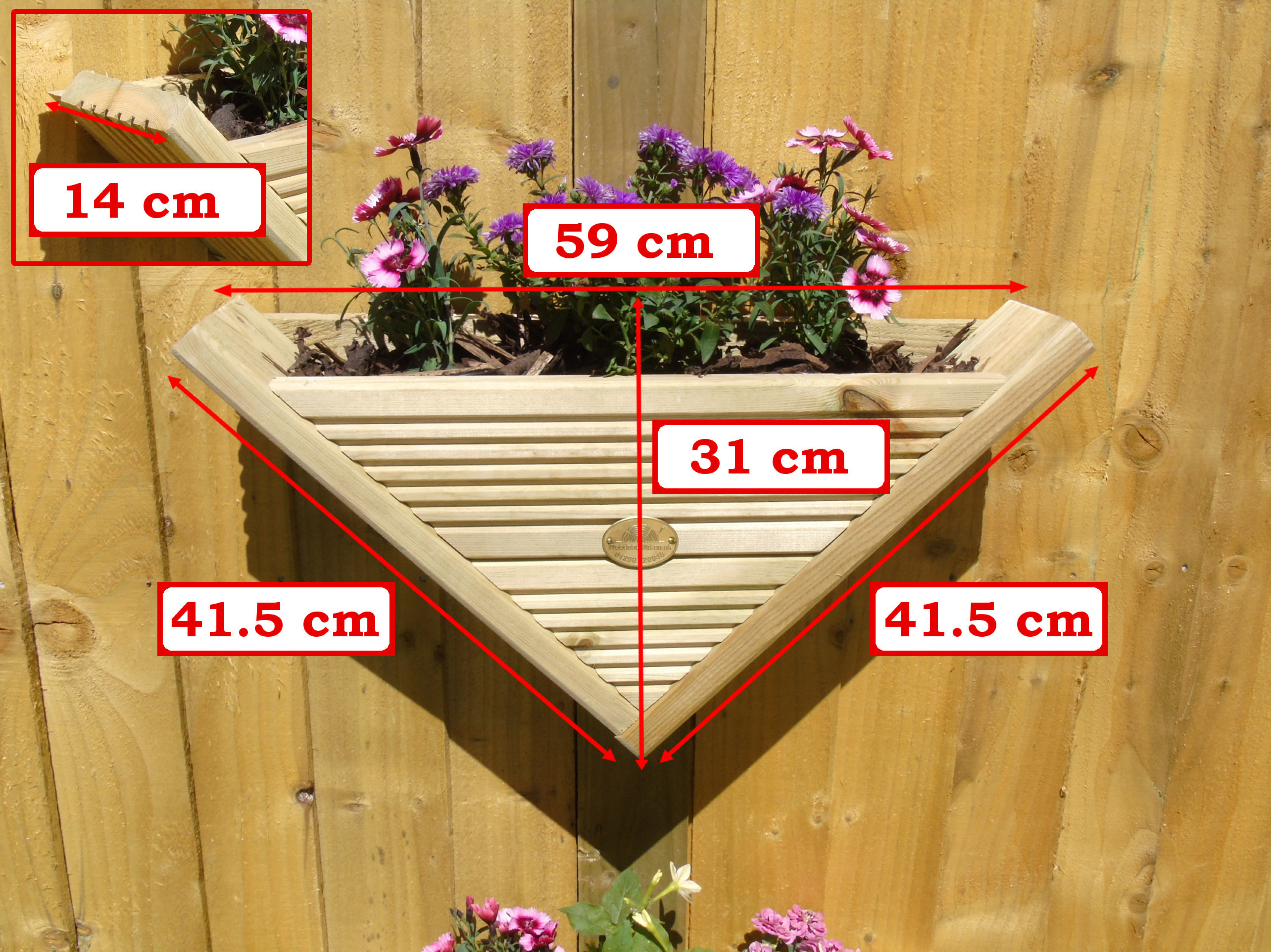 90° Triangle / Wall Hanging / Fence Post Mounted - Decking 
