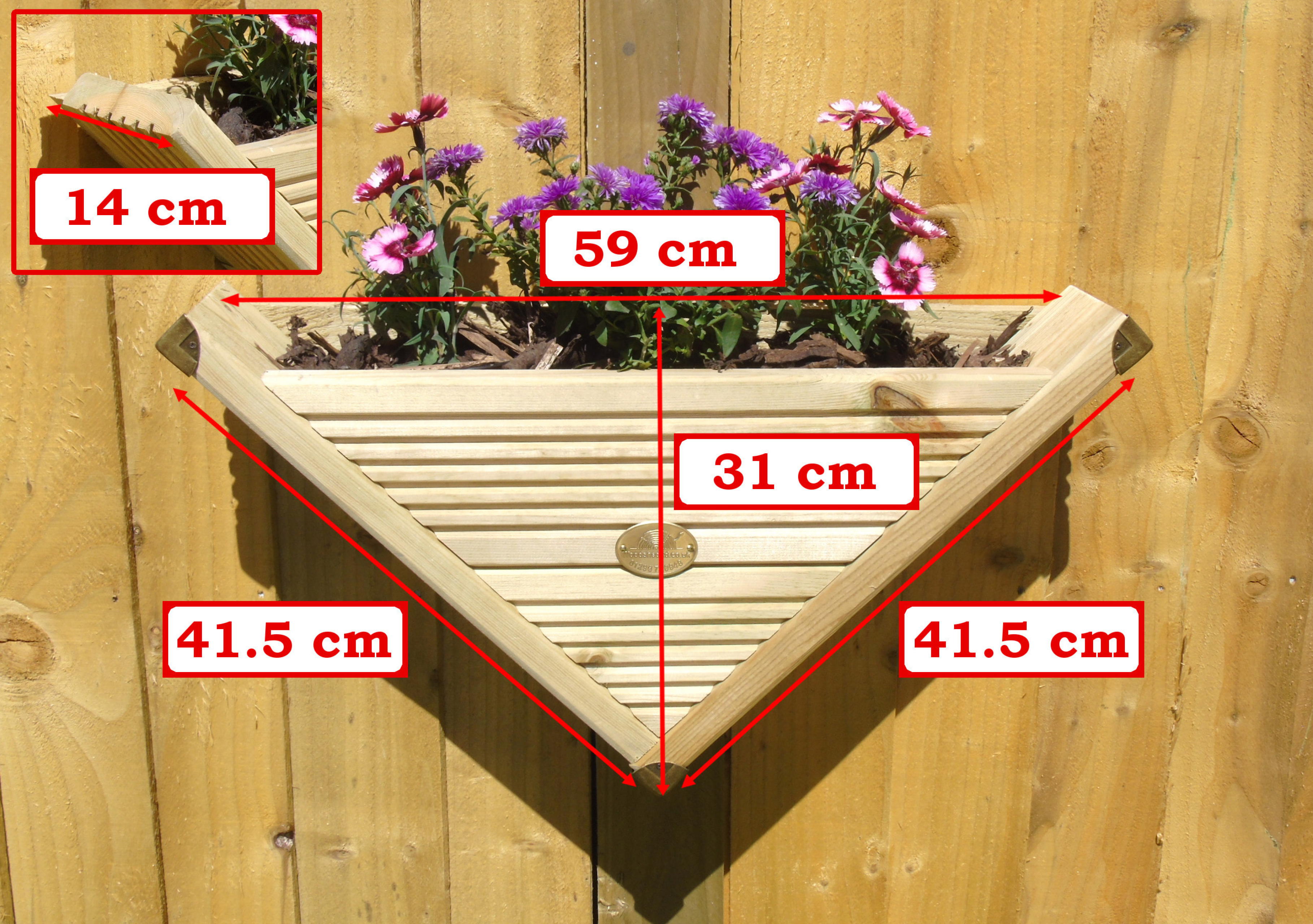 90Â° Triangle / Wall Hanging / Fence Post Mounted - Decking 